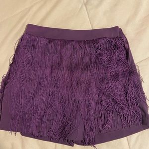 Bershka size XS purple fringe skort
